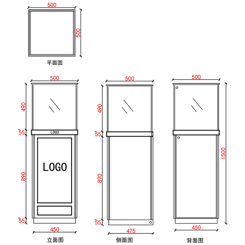 珠寶精品展柜D-01款